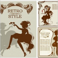 classical female silhouette vector