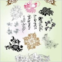 classical pattern vector flowers