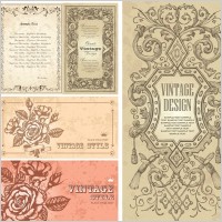 classical pattern vector flowers lace