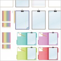 Clipboard and Pencils Vector
