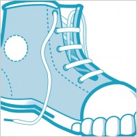 Clothing Blue Boot clip art