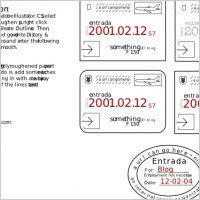 Collection Of Passport Stamps (feaux) clip art