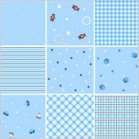 Collection of Seamless Plaid Patterns Vector Background