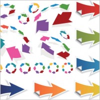 color arrow icon vector