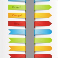 color of ribbon 02 vector