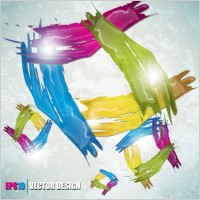 color paint splashes background 02 vector