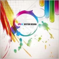color paint splashes background 03 vector