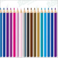 Color pencil vector material
