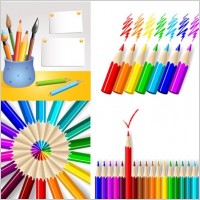 Color Pencils Vectors