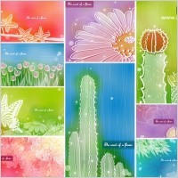 color soft floral background vector 2 9p