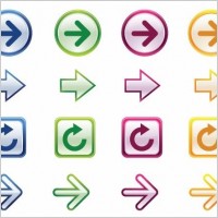 Colorful Arrows Vector Set