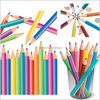 colorful color pencil vector