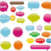 colorful decorative elements vector web20 website