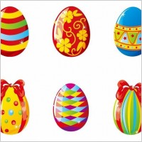 Colorful Easter Eggs Vector Illustration