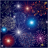 colorful fireworks 03 vector
