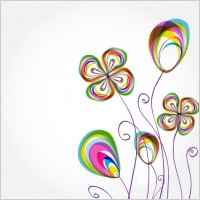 colorful flowers background pattern 02 vector
