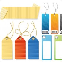 colorful labels vector