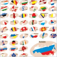 colorful map silhouette vector 1