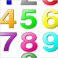 Colorful Numbers clip art