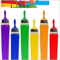 colorful paint theme vector