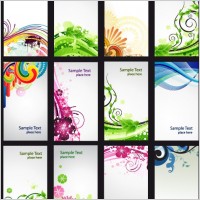colorful pattern card vector