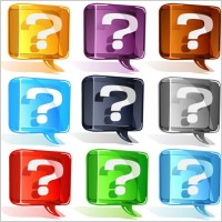 Colorful Question Mark Vector Set