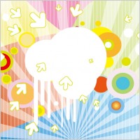 Colorful Retro Direction Vector