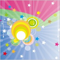 Colorful Retro Line Vector Design