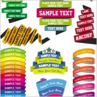 colorful ribbons vector
