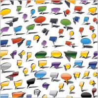 Colorful Speech Bubbles and Dialog Balloons Vector Graphic