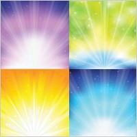 Colorful Sunburst Vector Graphics