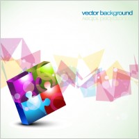 colorful vector background 2 puzzles