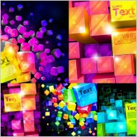 colorful vector background cube