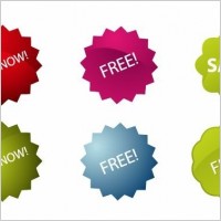 Colorful Vector Sale Stickers