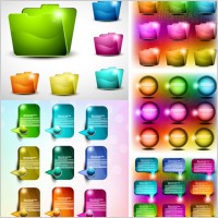 colorful web design elements vector