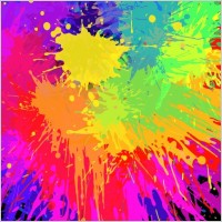 Colourful Bright Ink Splat Design Vector
