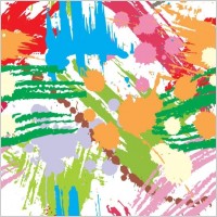 Colourful Paint Blots Seamless Background Vector