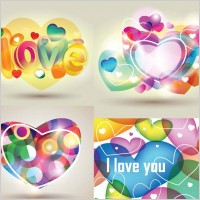 combination of fashion heartshaped vector 1