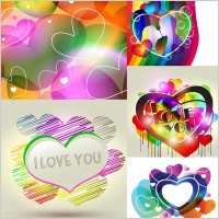 combination of fashion heartshaped vector 2