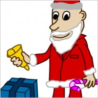 Comic Characters Santa clip art