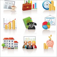 commercial and financial icon vector 1