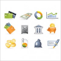 commercial and financial icon vector 2
