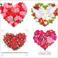 composed of vector love roses