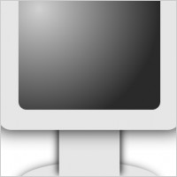 Computer Lcd Screen Icon Grayscale clip art