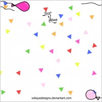 Confetti Background with Balloon Frame