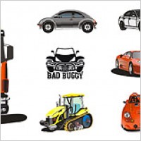 Cool car vector material