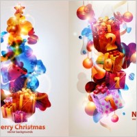 cool glare new year theme vector 2