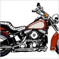 Cool motorcycle vector material