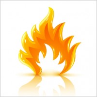 cool threedimensional flame vector