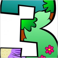 Creation Day 3 Number clip art
